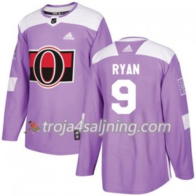 Ottawa Senators tröja Bobby Ryan 9 Adidas 2017-2018 Lila Fights Cancer Practice Authentic - NHL Tröjor Herr